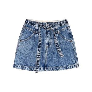 Abercrombie & Fitch Jean Skirt Women’s Size 4 US Blue Denim Belted Short Mini‎